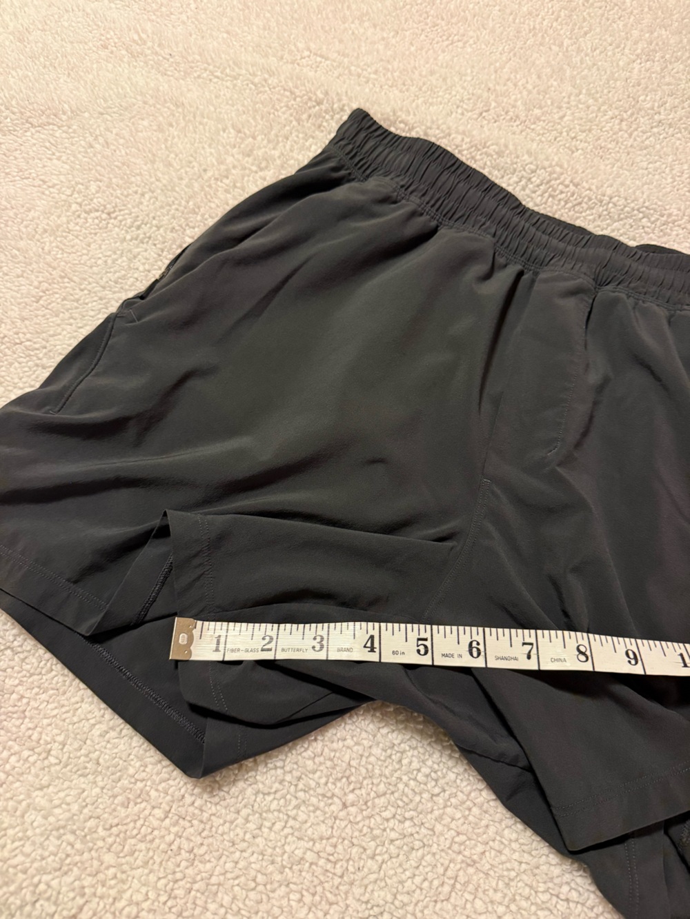 Lululemon Pace Breaker Linerless Short 5" *Onyx Grey Men's Performance Athletic - Picture 6 of 11